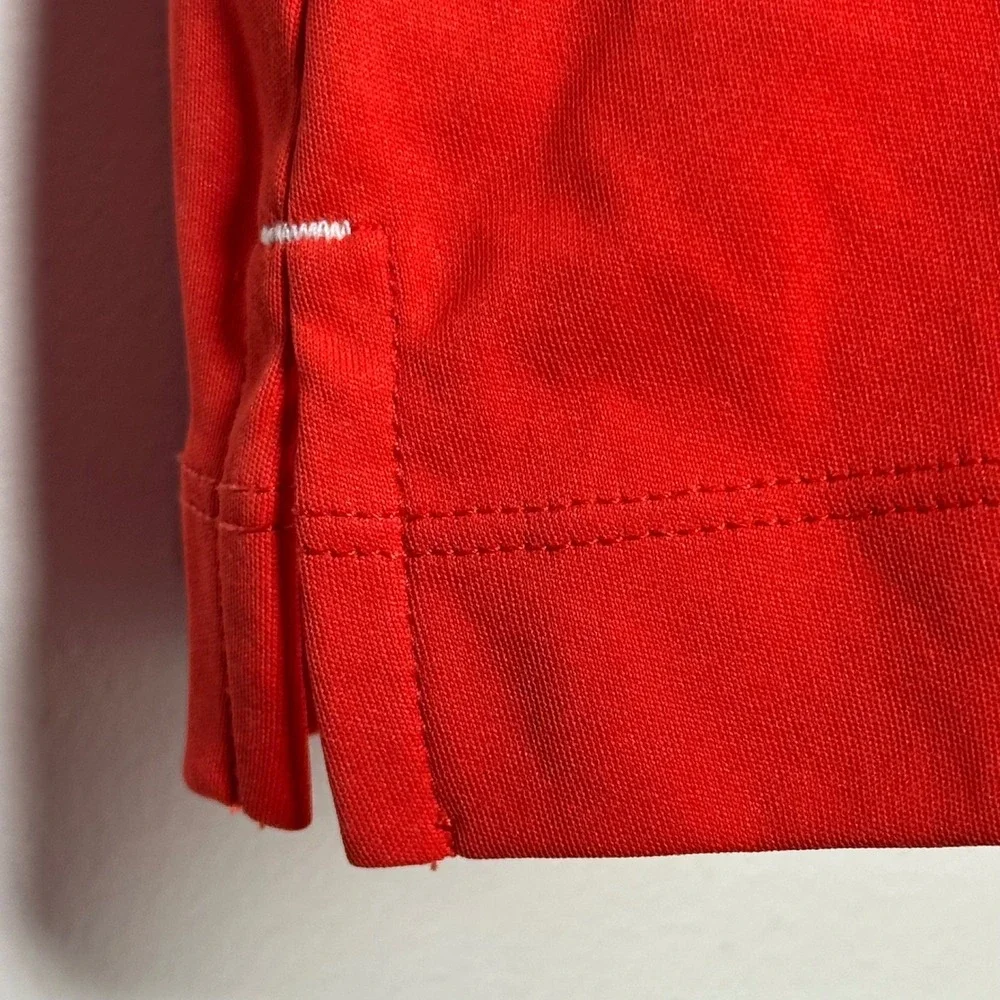 Slazenger Womens Sleeveless Polo Shirt Red White Piping Golf Tennis‎ Size S